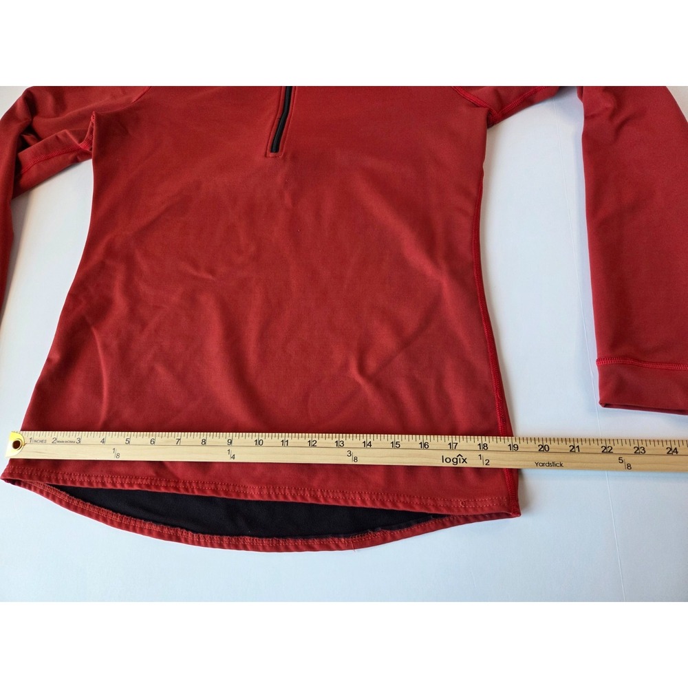 Brooks Running Jacket Womens Large Red Athletic Dry Layer Pullover 1/4 Zip Gym - Picture 6 of 8
